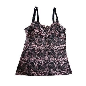 Ruby Ribbon Lace Camisole size 32 Black Pink
